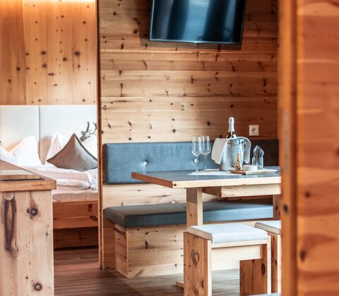 Essbereich in Holzlodge