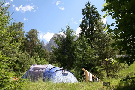 Zeltplatz Wiese Camping Seiser Alm