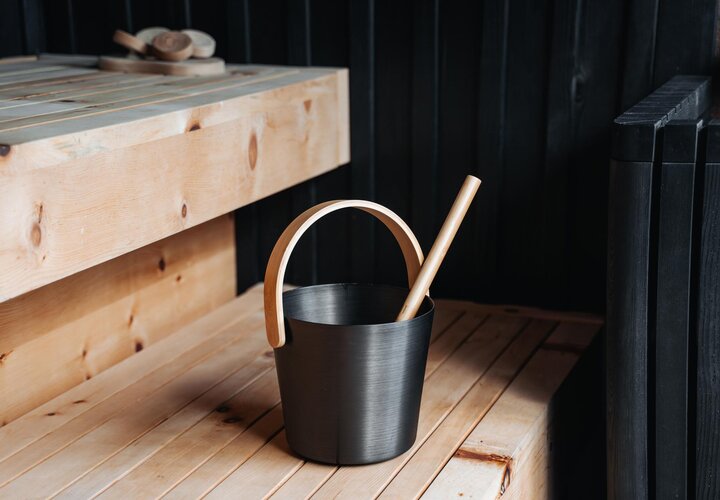 Aufgusseimer in der Sauna